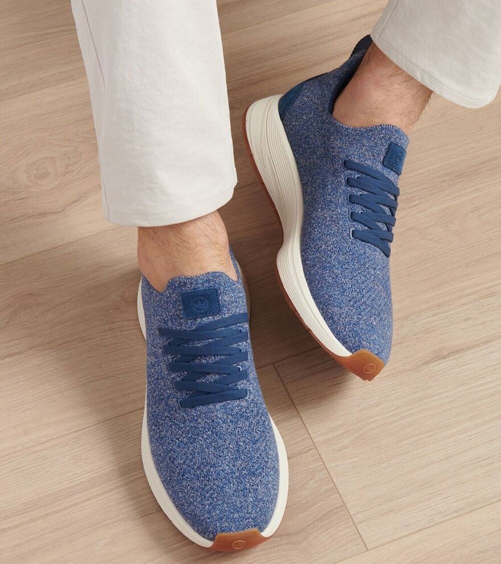 Peter Millar Comfort Odeon Slip On Stretch Knit Lightweight Navy Sneakers 10.5